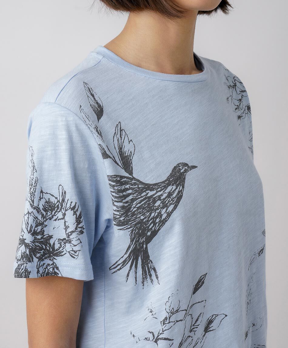Polera mujer print p&aacute;jaro