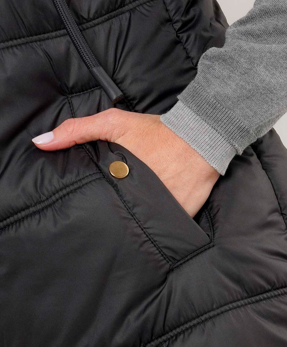 Parka mujer sin mangas cord&oacute;n