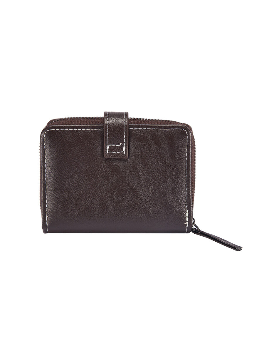 Billetera mujer suede hebilla