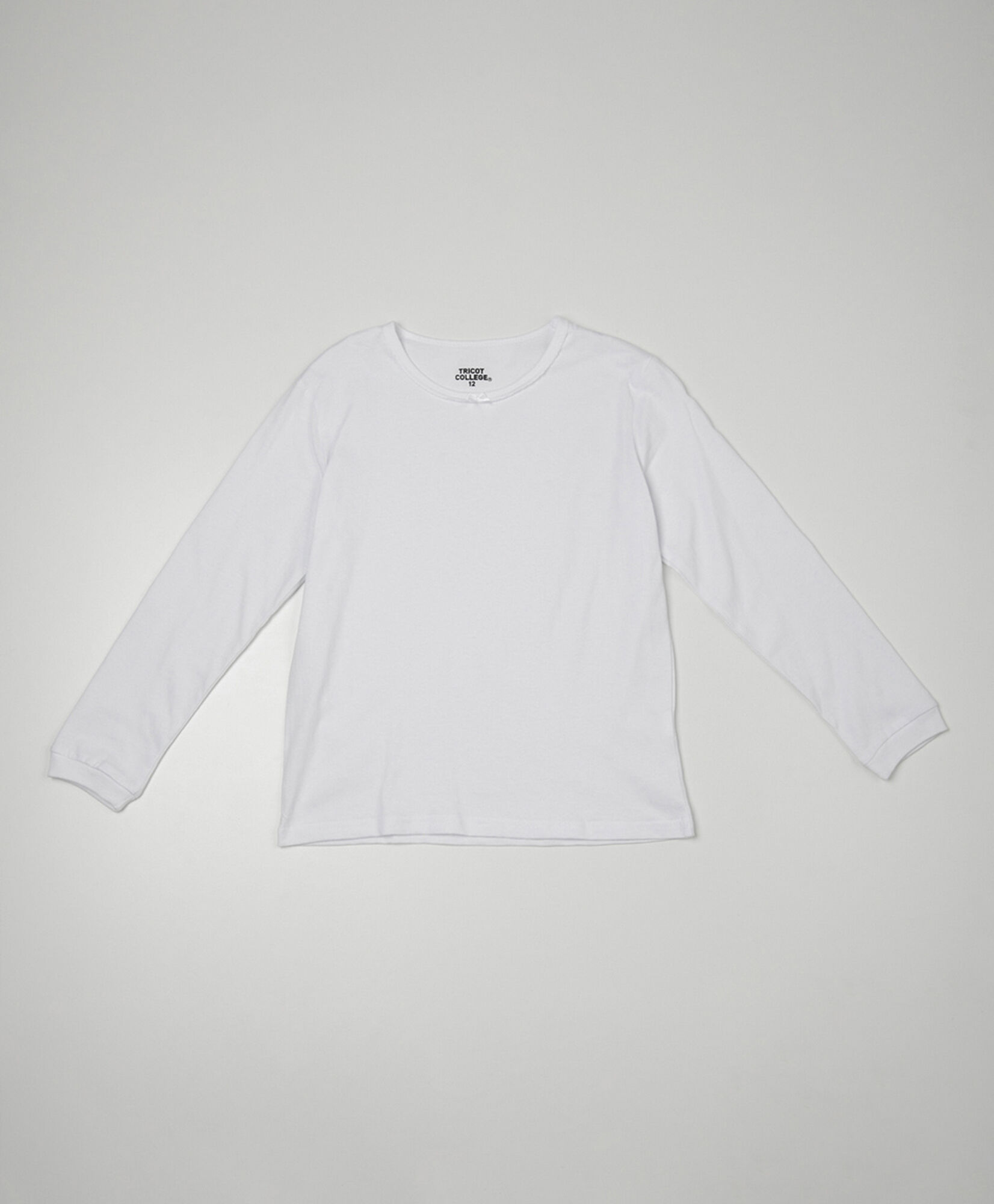 Camiseta escolar blanca manga larga Camiseta escolar blanca manga larga