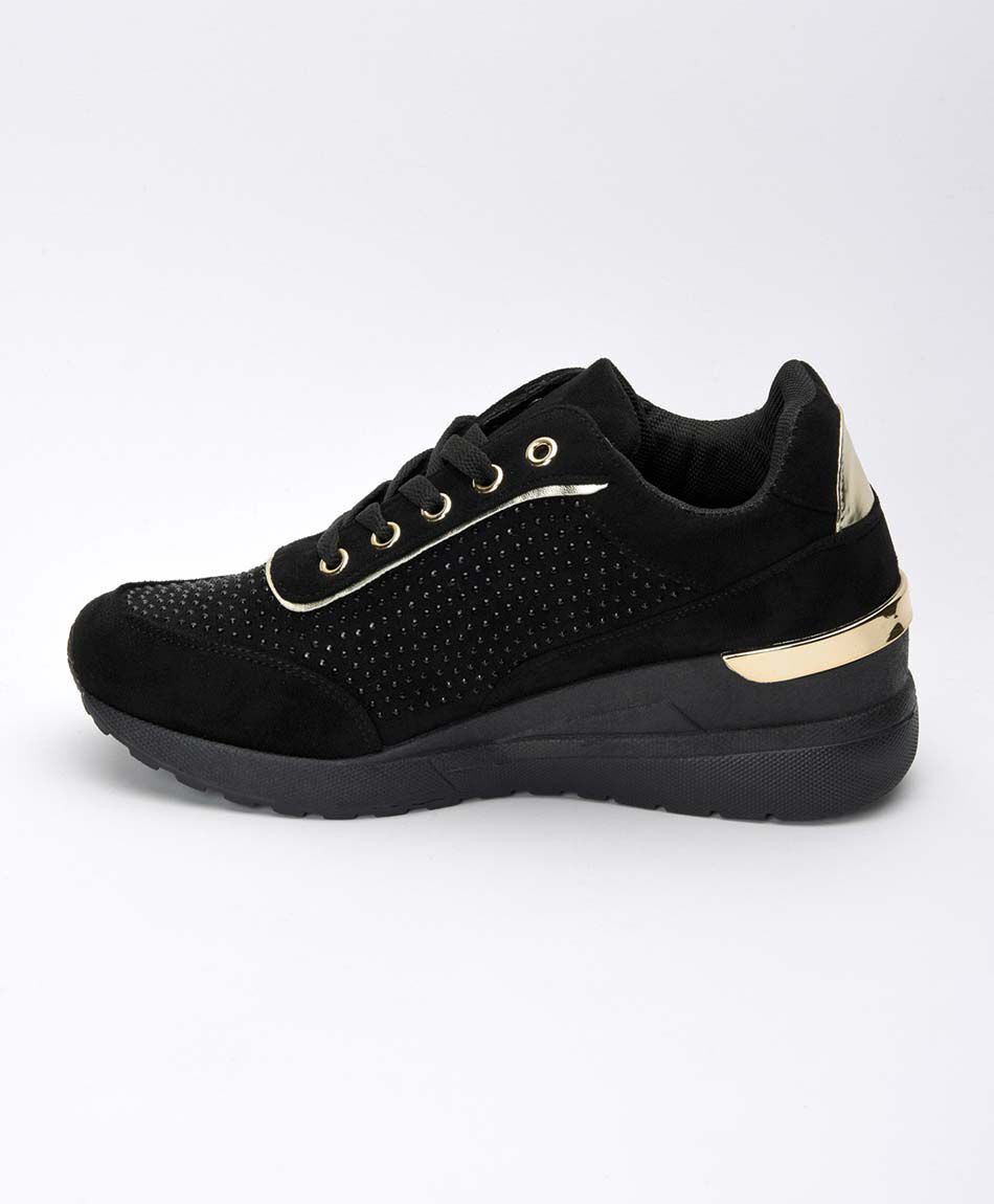 Zapatilla mujer brillos plataforma