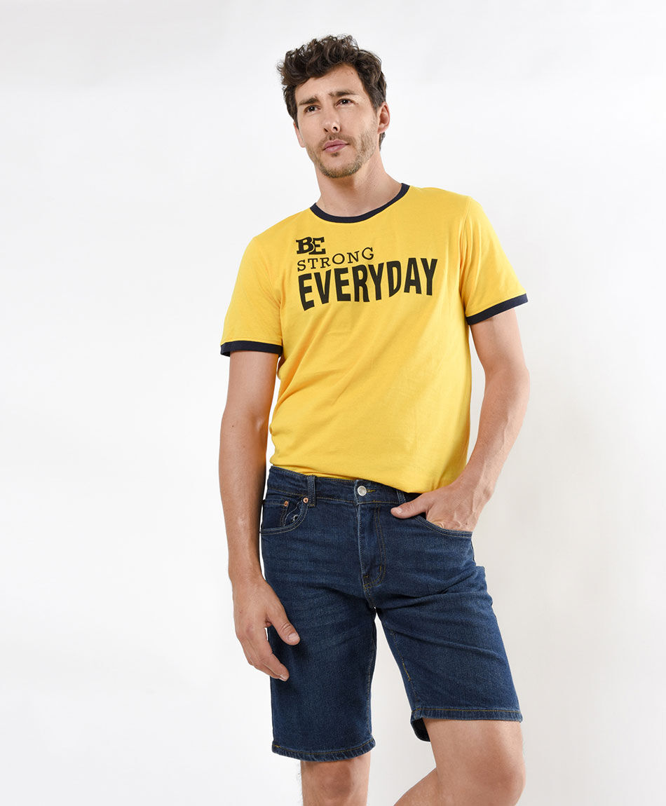 Bermuda hombre denim &iacute;ndigo