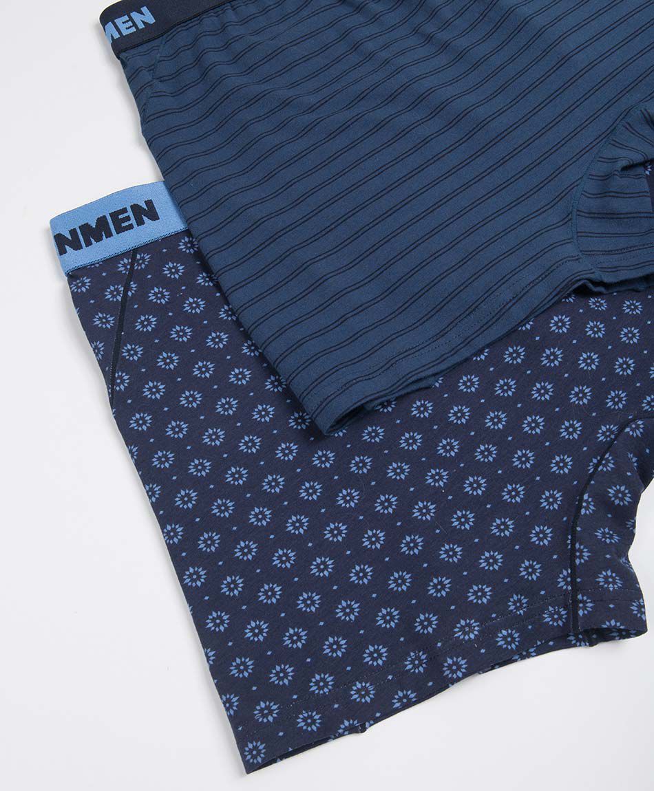 Pack 2 boxer hombre mix azul