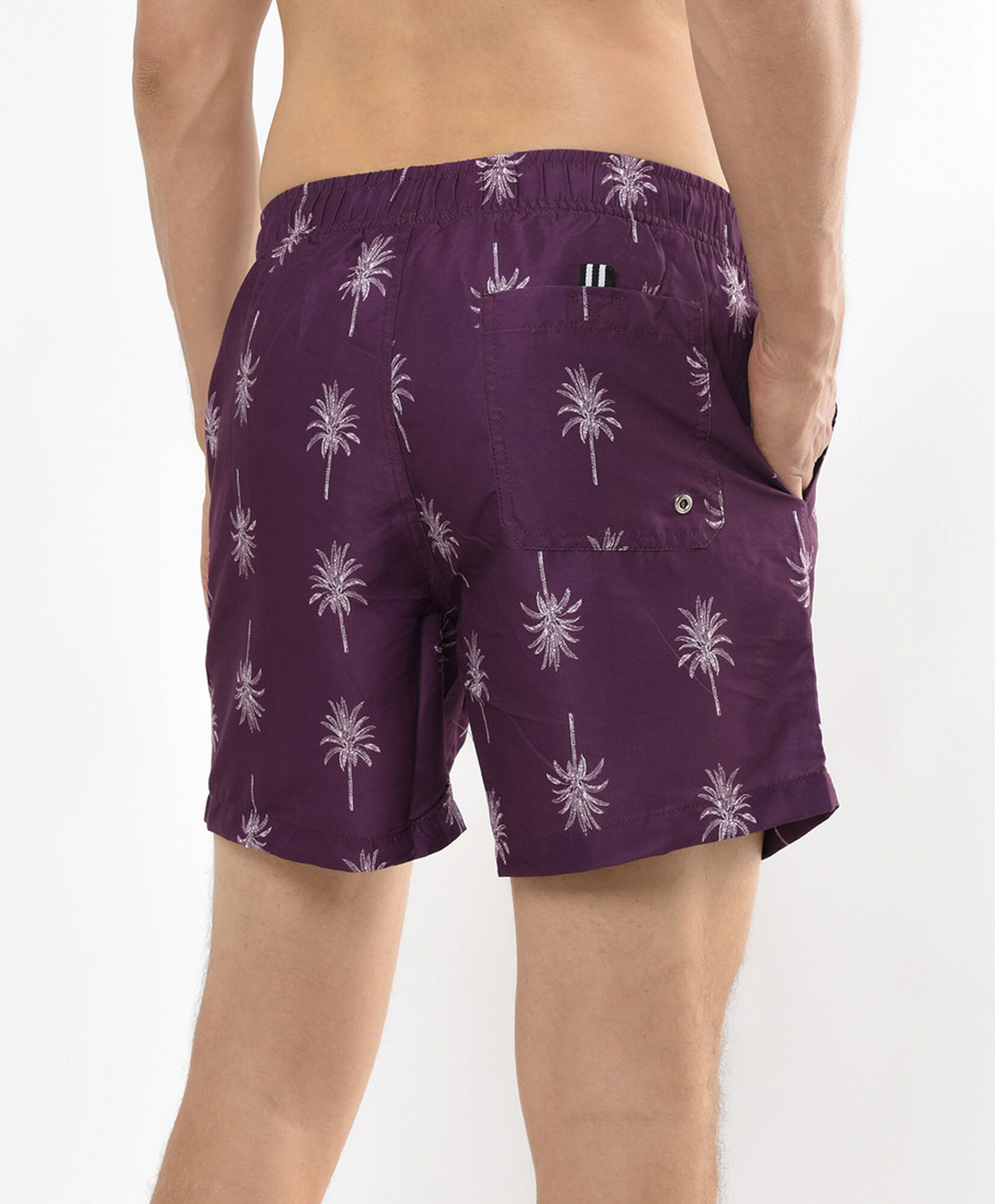 Traje de baño hombre palmeras burdeo Traje de baño hombre palmeras burdeo