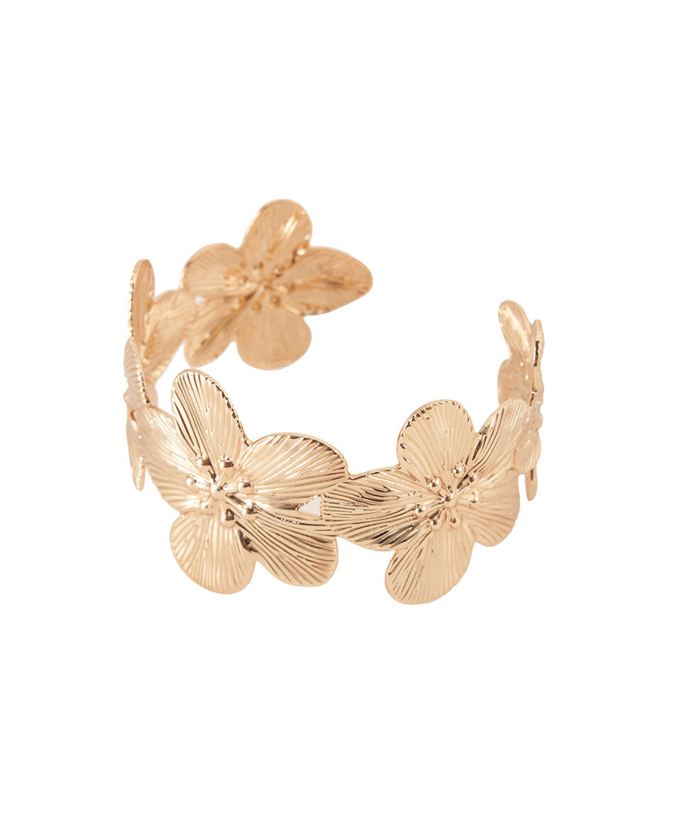Pulsera mujer flores gold