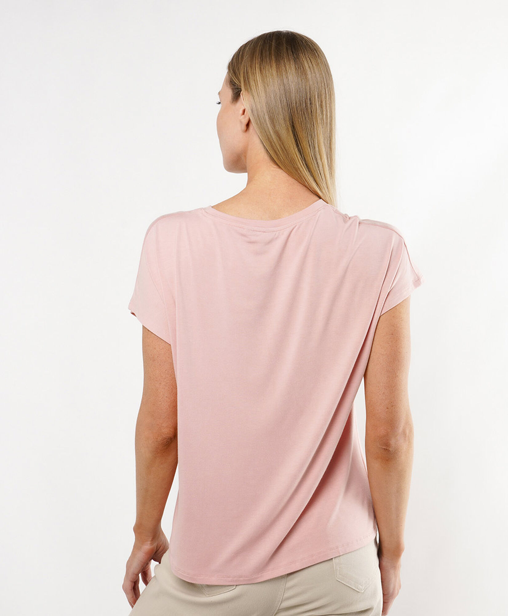 Polera mujer manga corta lisa Polera mujer manga corta lisa