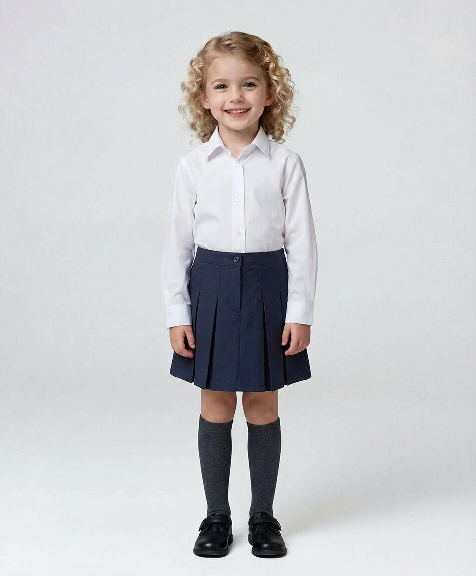 Falda escolar navy botones