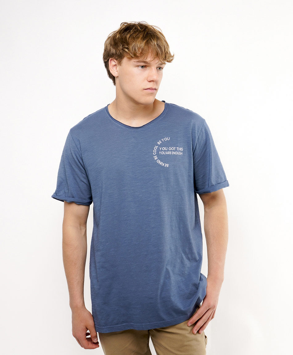 Polera hombre b&aacute;sica frase