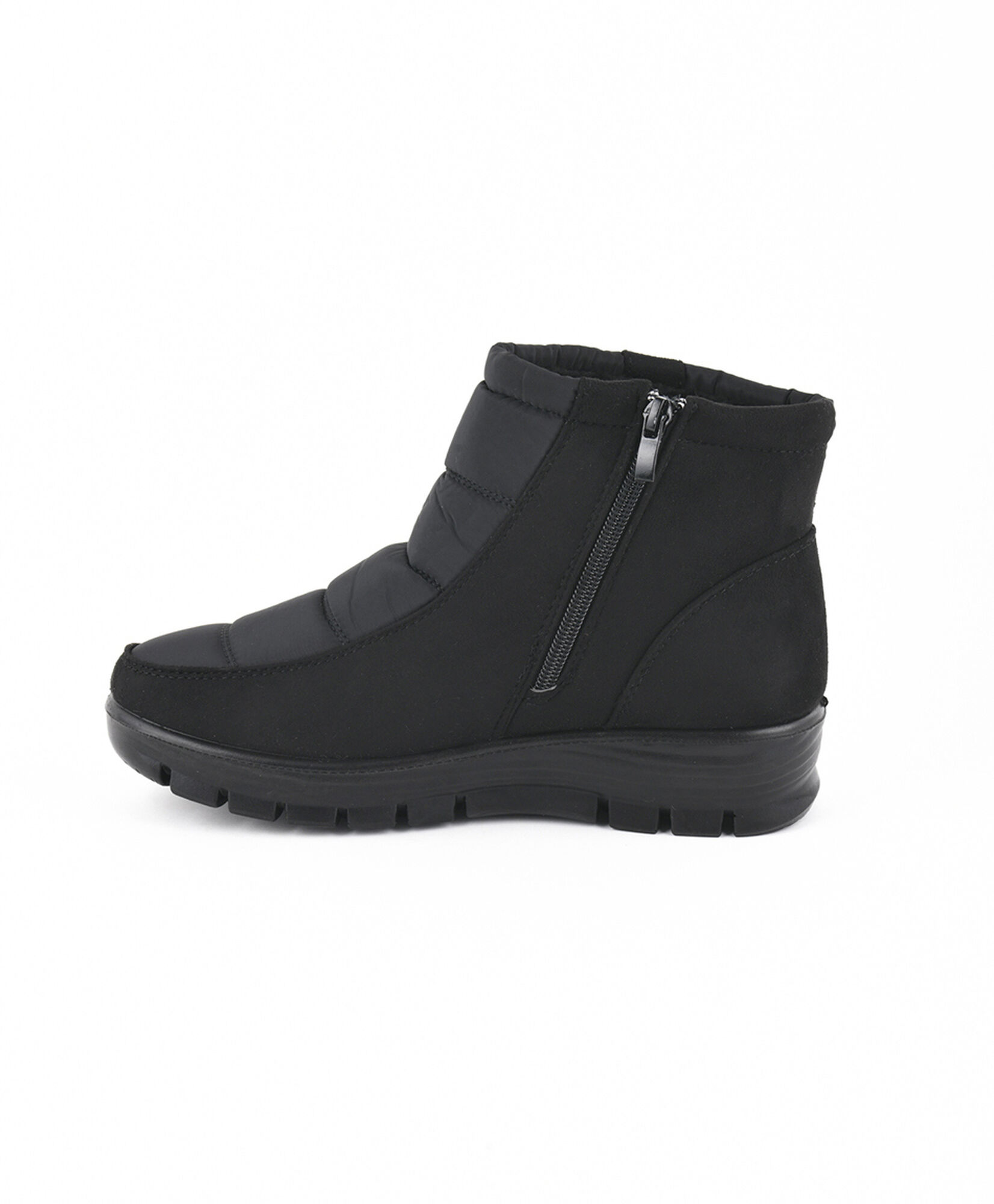 Botín mujer estilo parka hebilla negro Botín mujer estilo parka hebilla negro