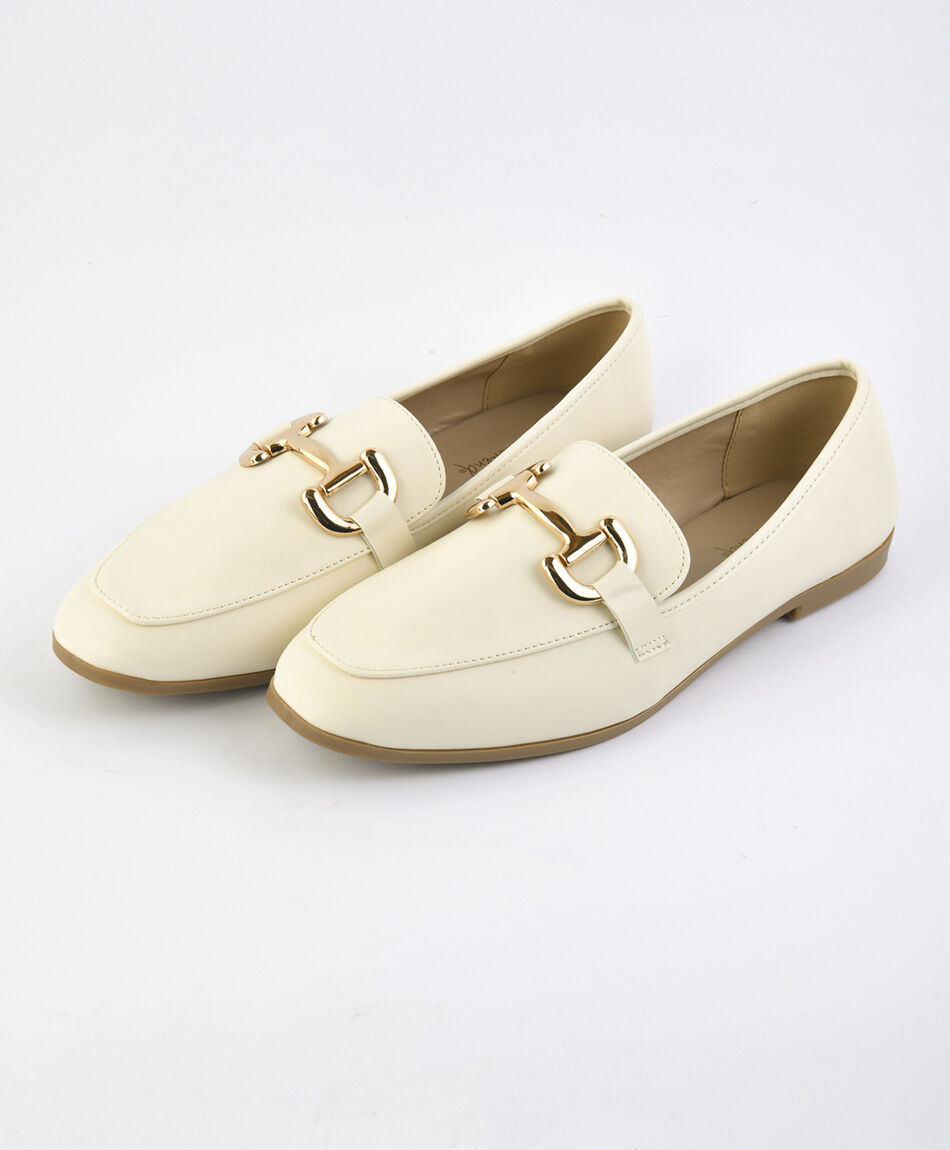 Mocas&iacute;n mujer detalle dorado