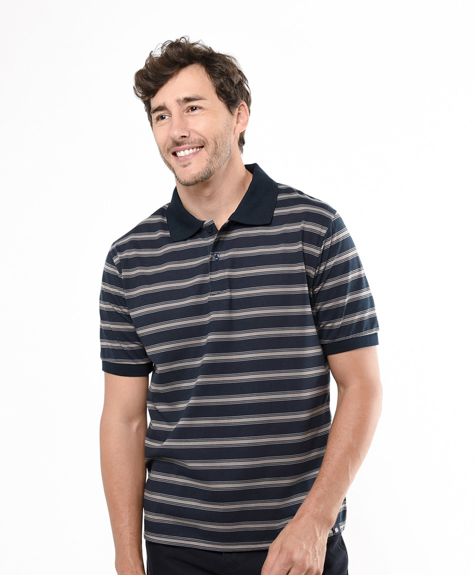 Polera hombre polo líneas Polera hombre polo líneas