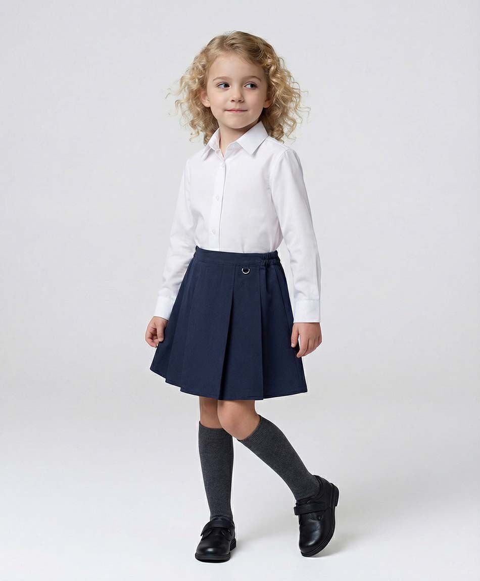 Falda escolar elasticada navy