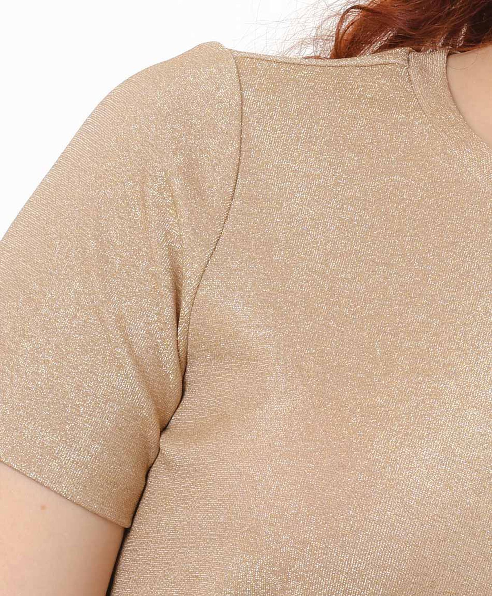 Polera mujer brillante dorada Polera mujer brillante dorada