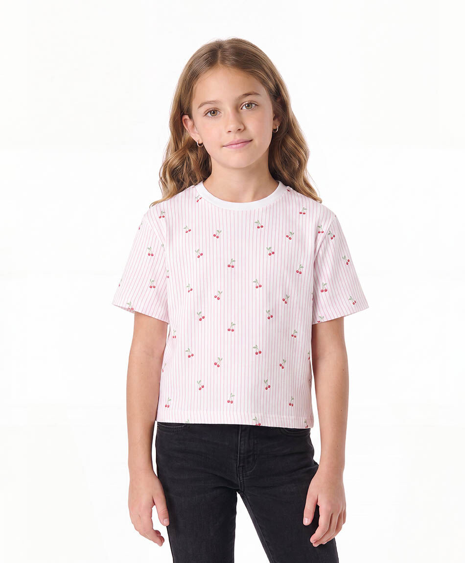 Polera ni&ntilde;a cerezas