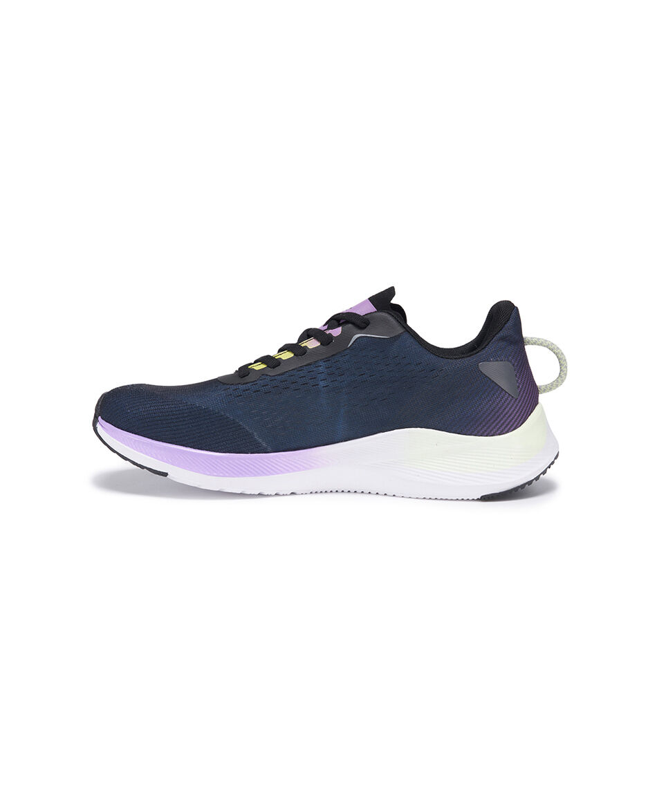 Zapatilla deportiva mujer negra glitter
