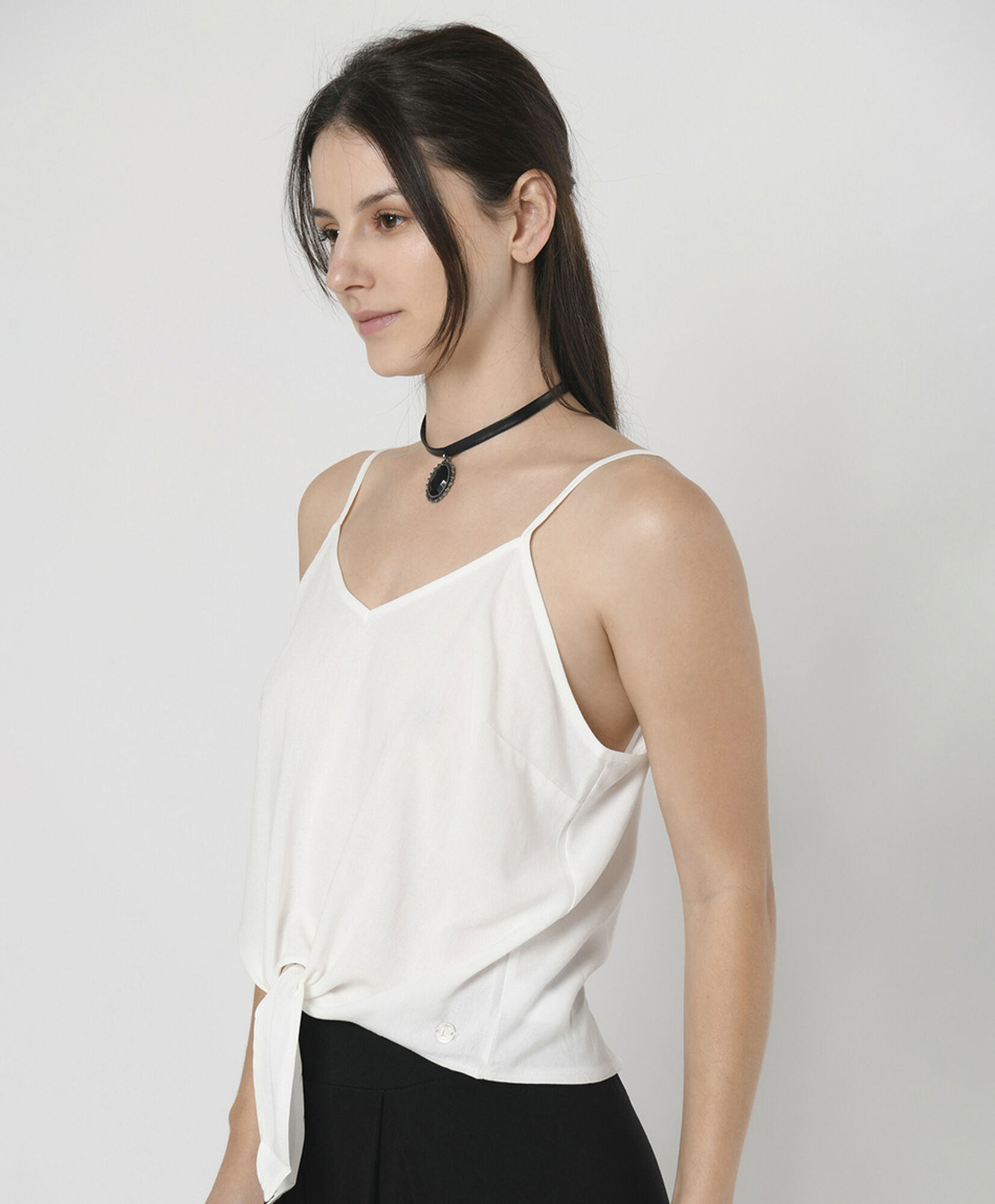 Blusa mujer top nudo crop Blusa mujer top nudo crop
