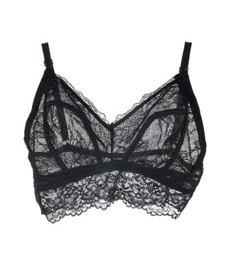 Bralette mujer encaje translúcido escote en v