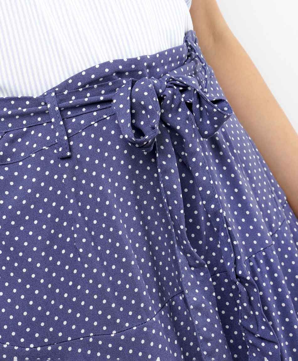 Mini falda mujer short puntos