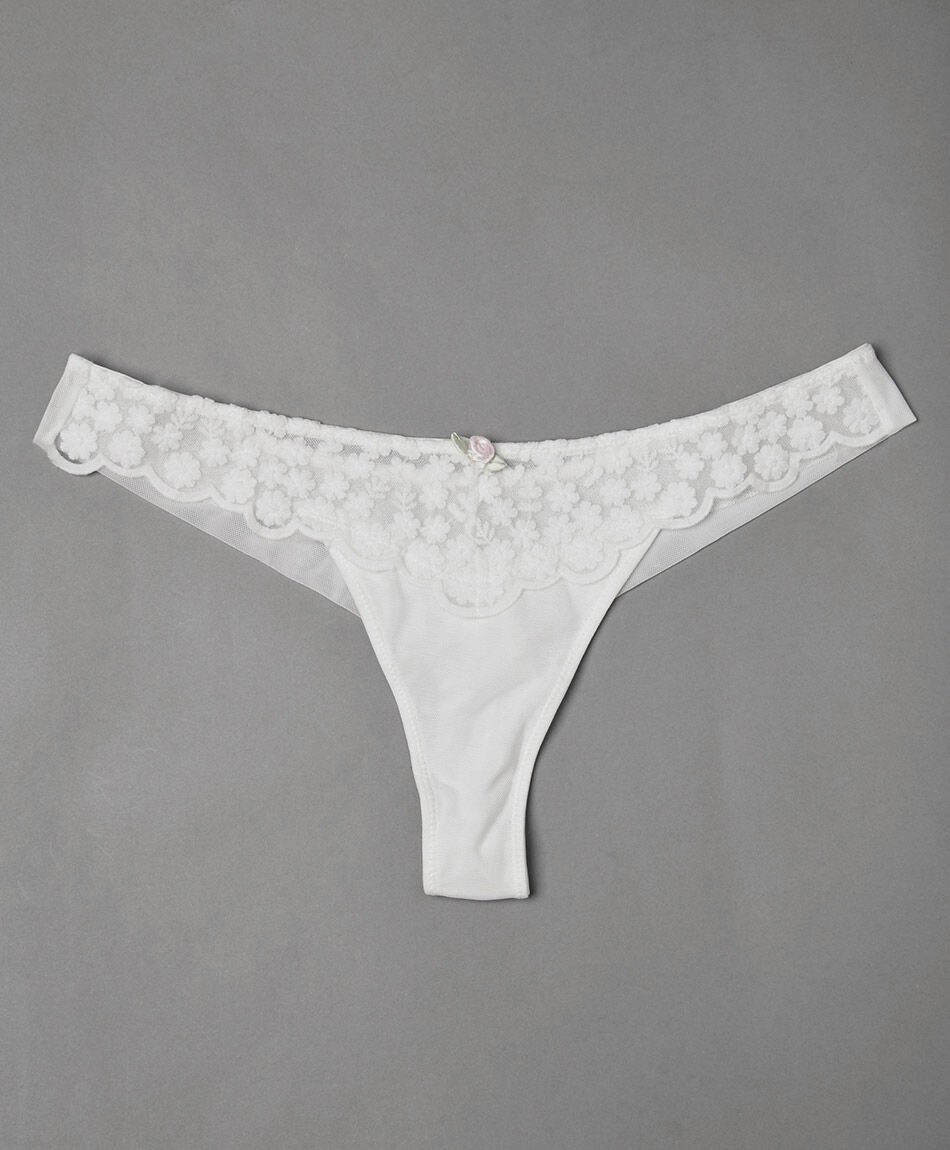 Tanga mujer encaje gard&eacute;n secret