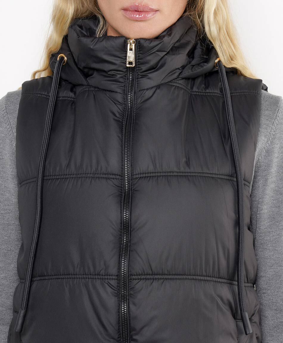 Parka mujer sin mangas cord&oacute;n