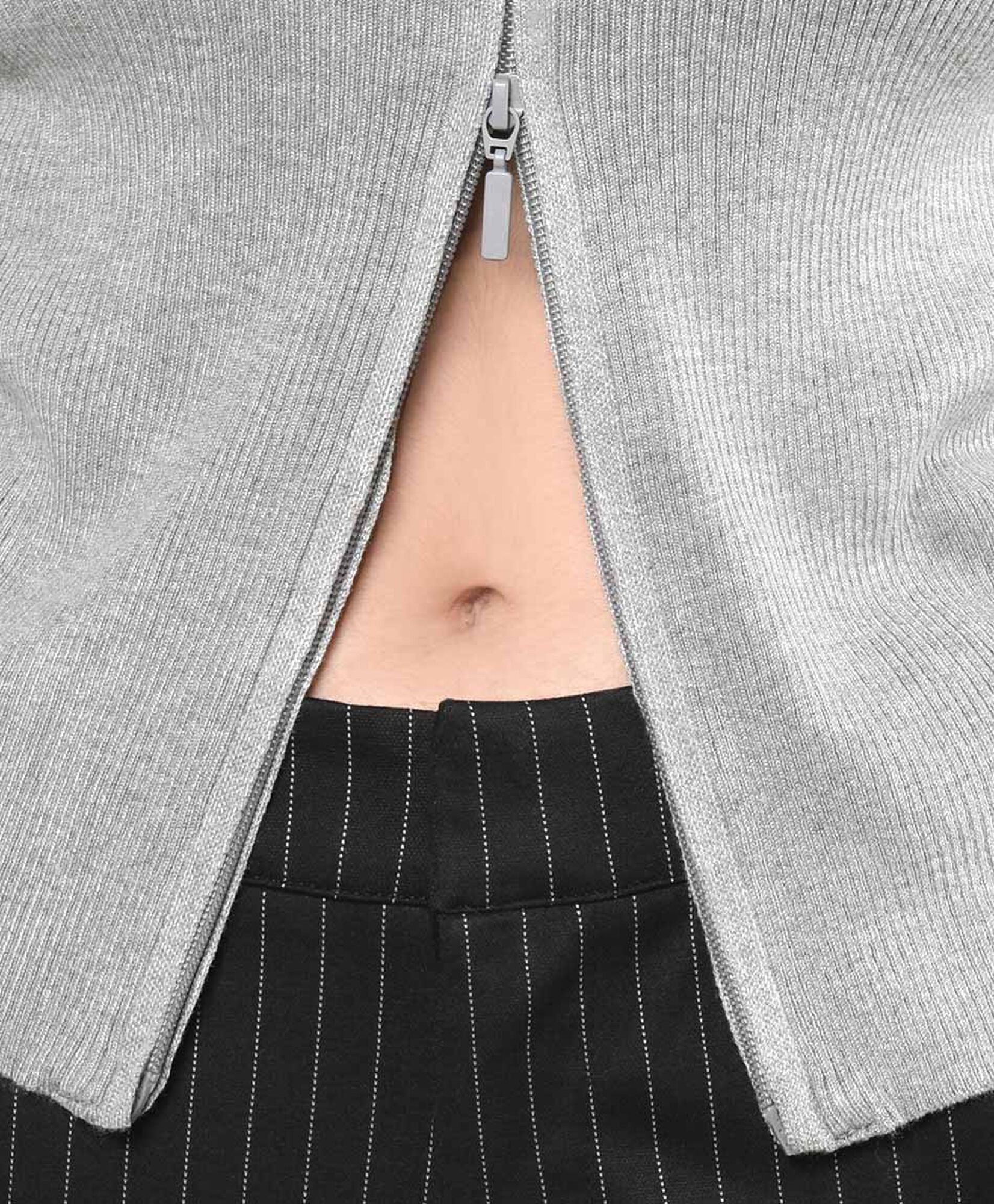 Cardigan mujer acanalado cierre y cuello Cardigan mujer acanalado cierre y cuello