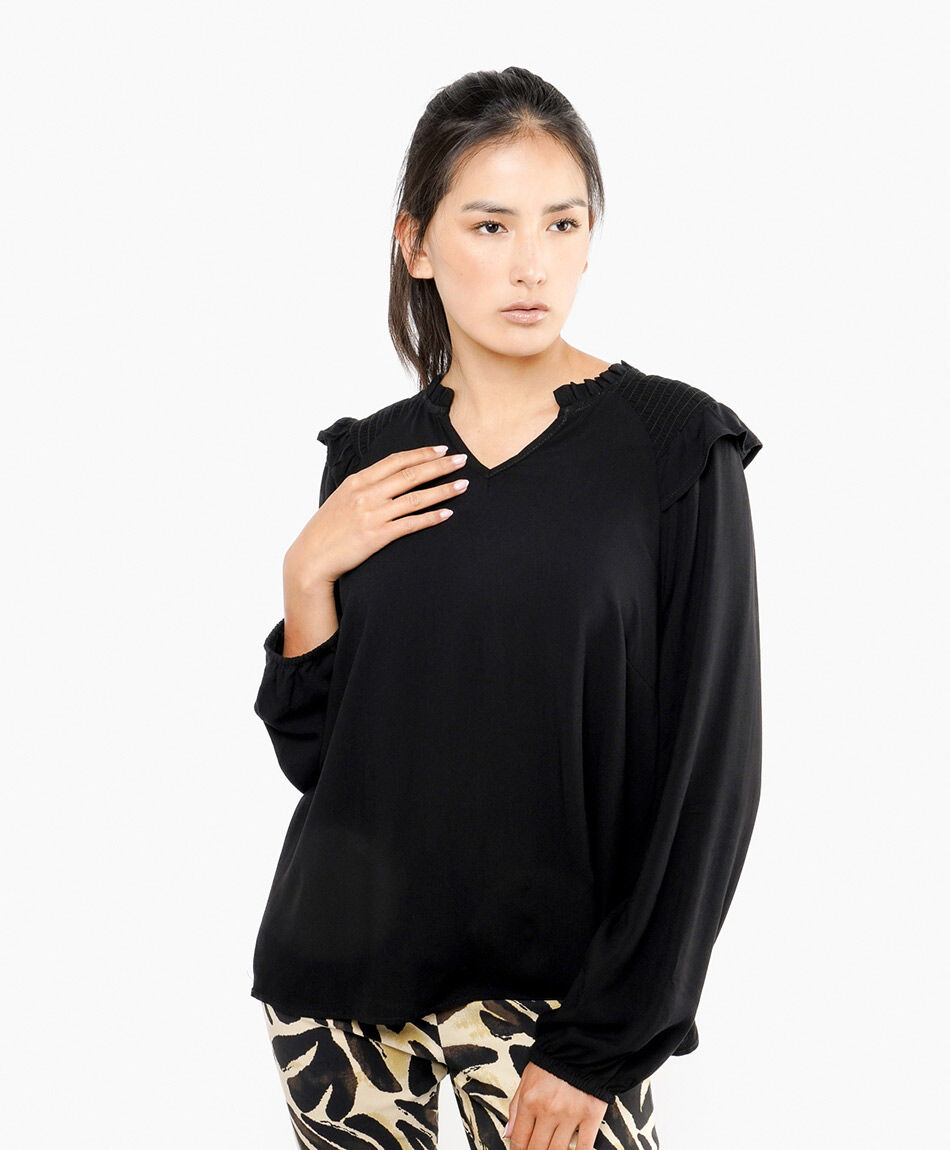 Blusa mujer negro esencial
