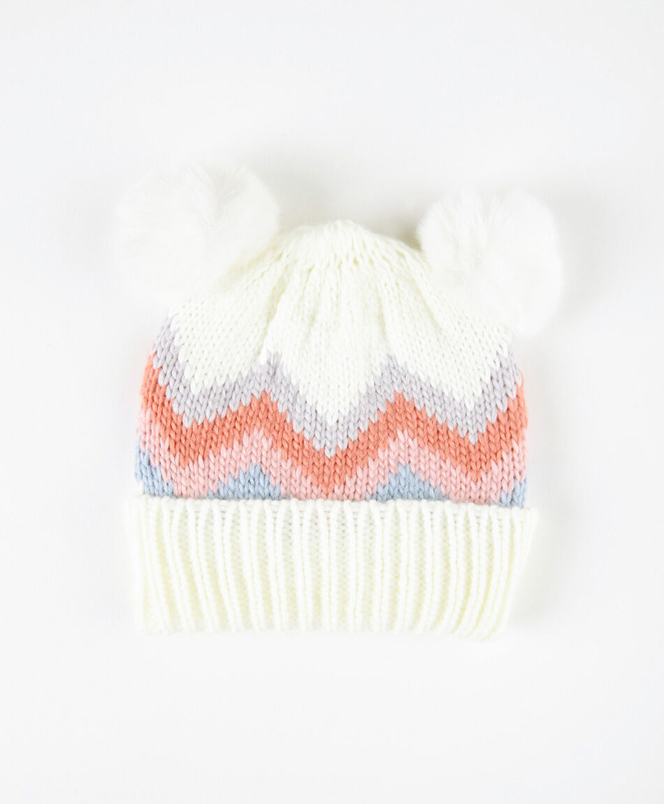 Gorro niña pompones nordic