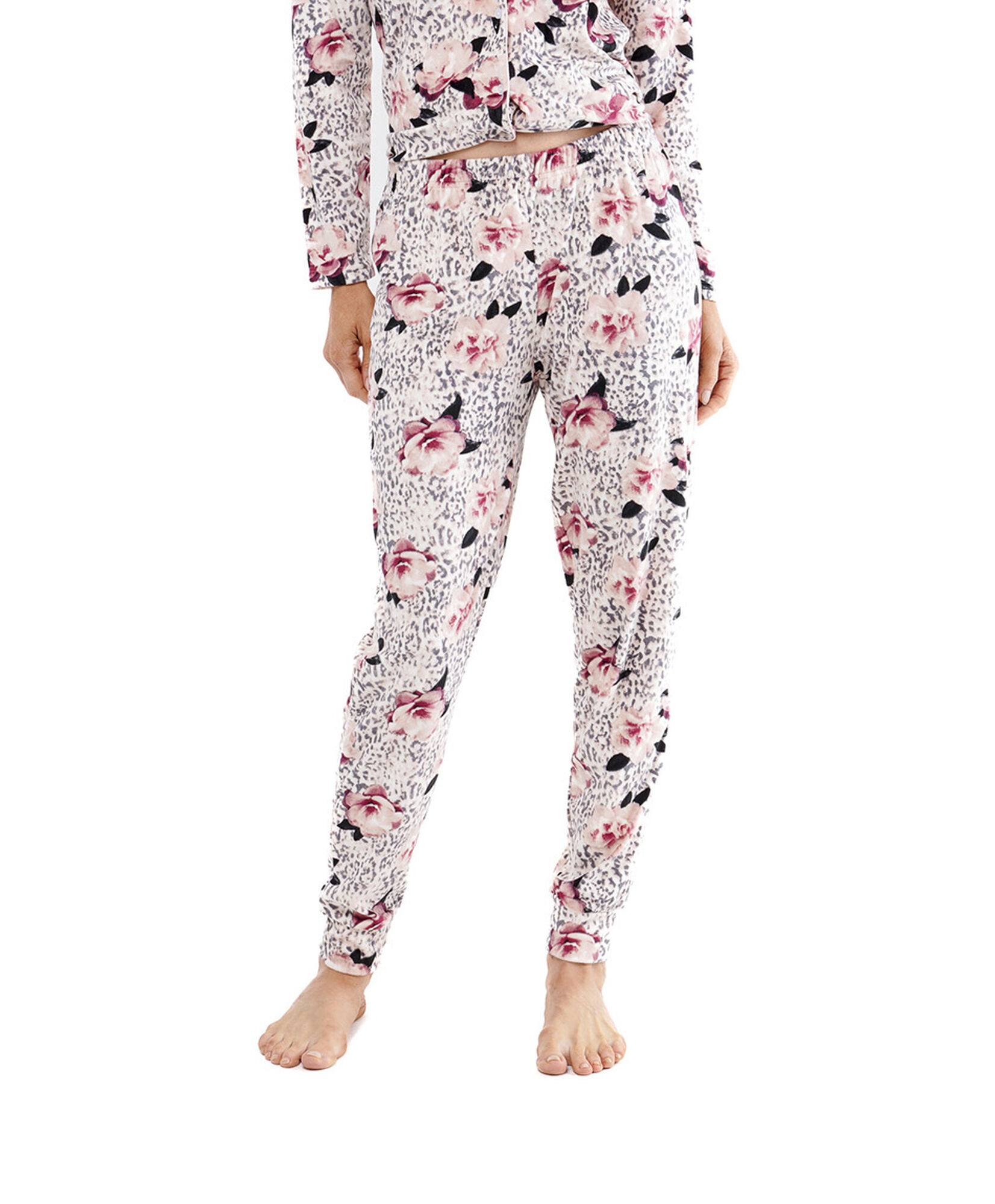 Pijama mujer polar camisero rosas Pijama mujer polar camisero rosas