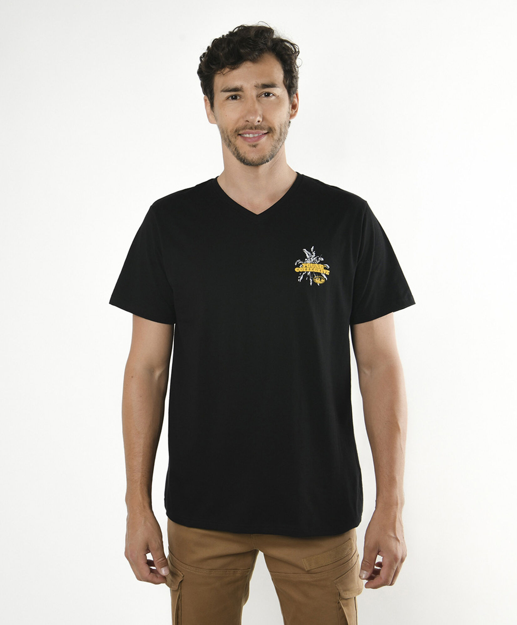 Polera hombre doble estampado young Polera hombre doble estampado young