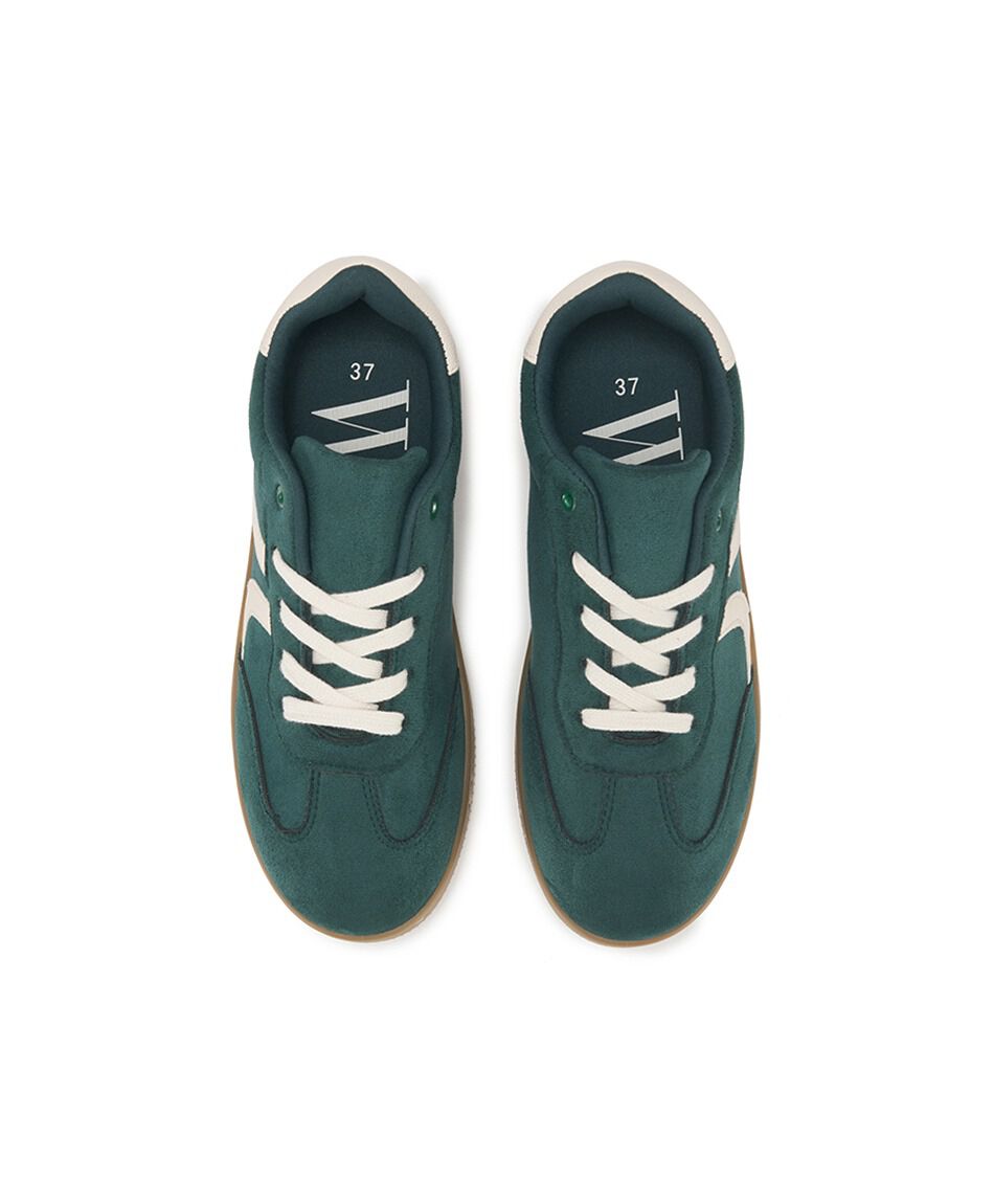 Zapatilla mujer vintage verde