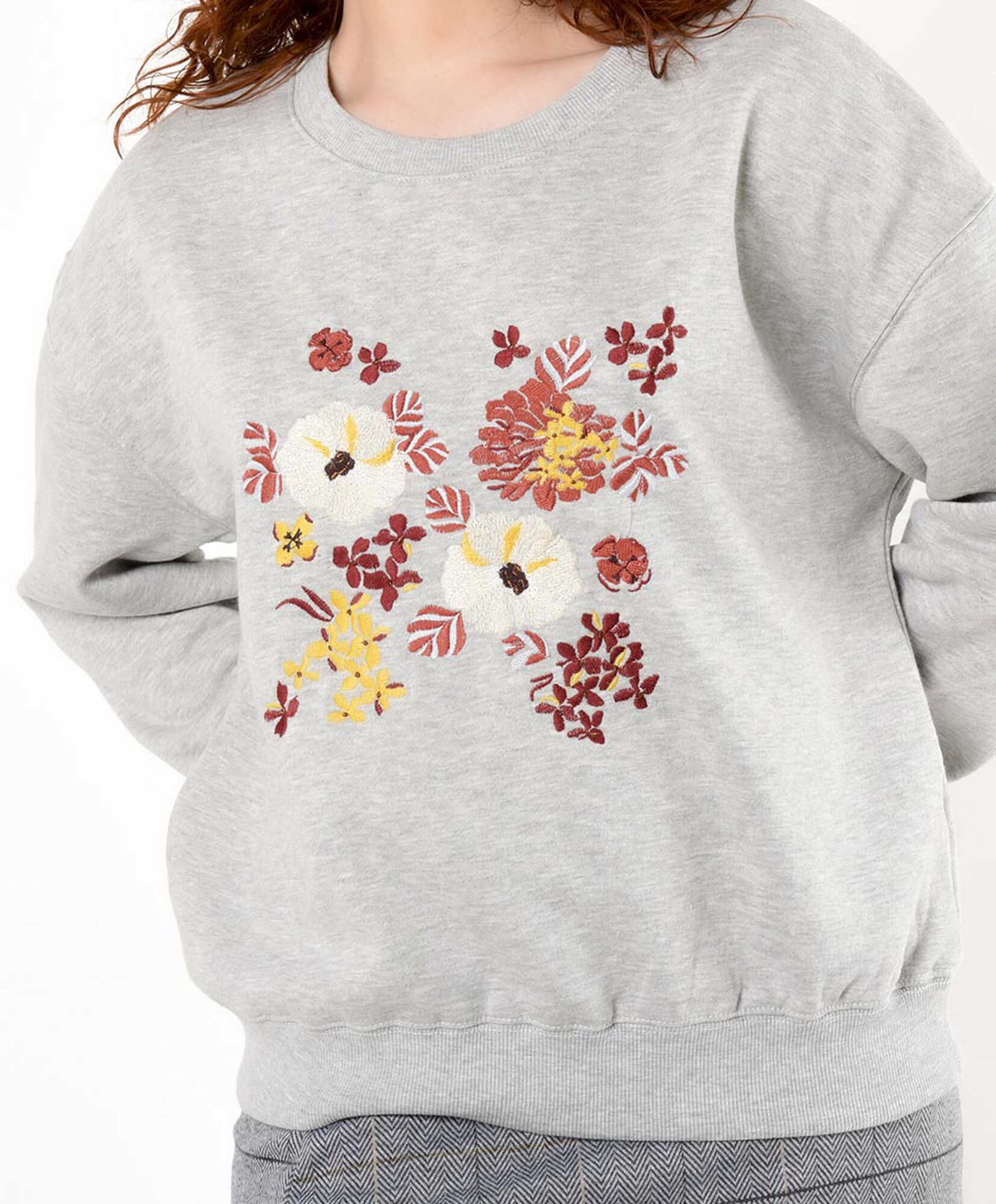 Polerón mujer flores bordadas Polerón mujer flores bordadas