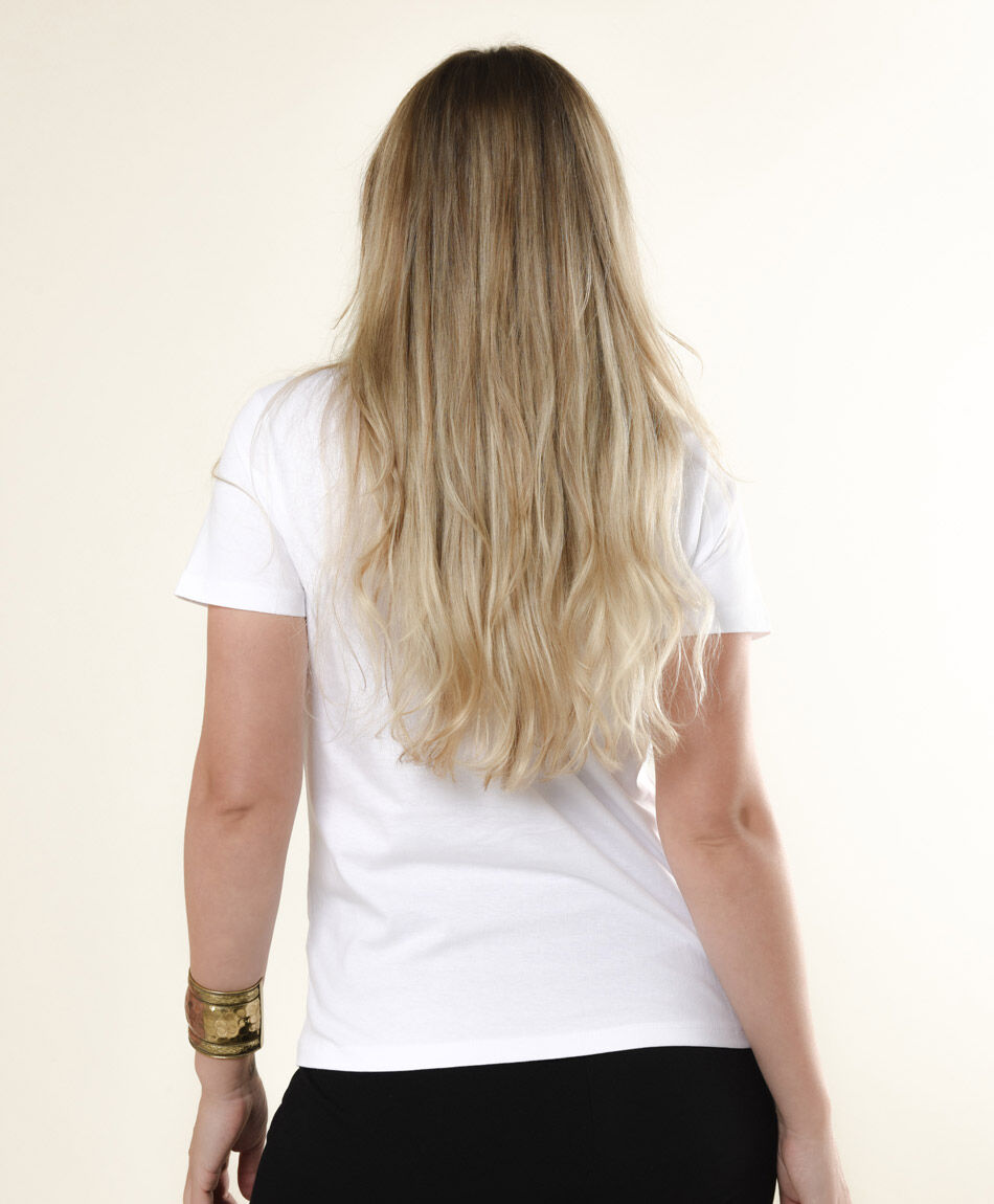 Polera mujer frase metalizada