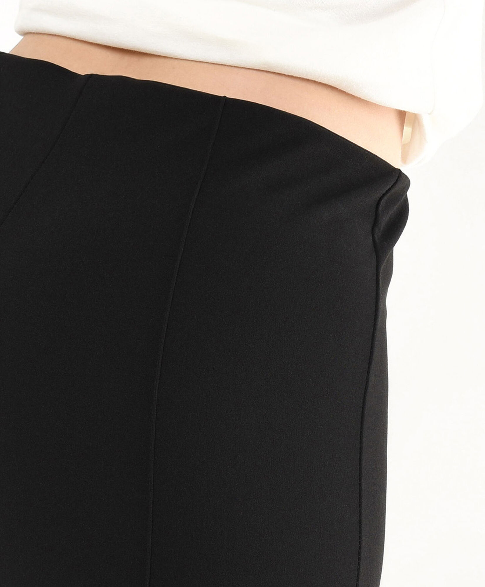 Pantalón mujer botones en basta wide Pantalón mujer botones en basta wide