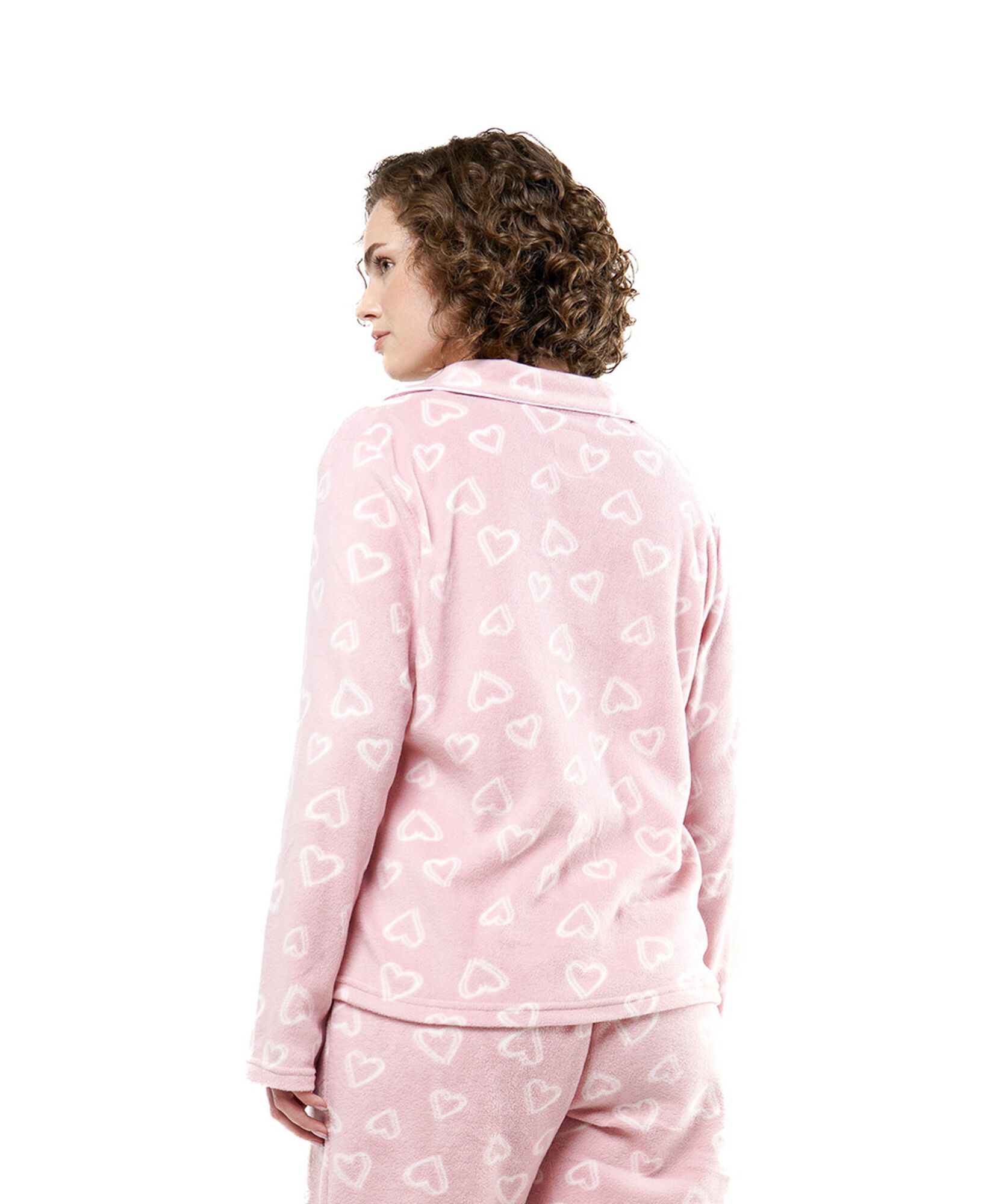 Pijama mujer corazones pink polar Pijama mujer corazones pink polar