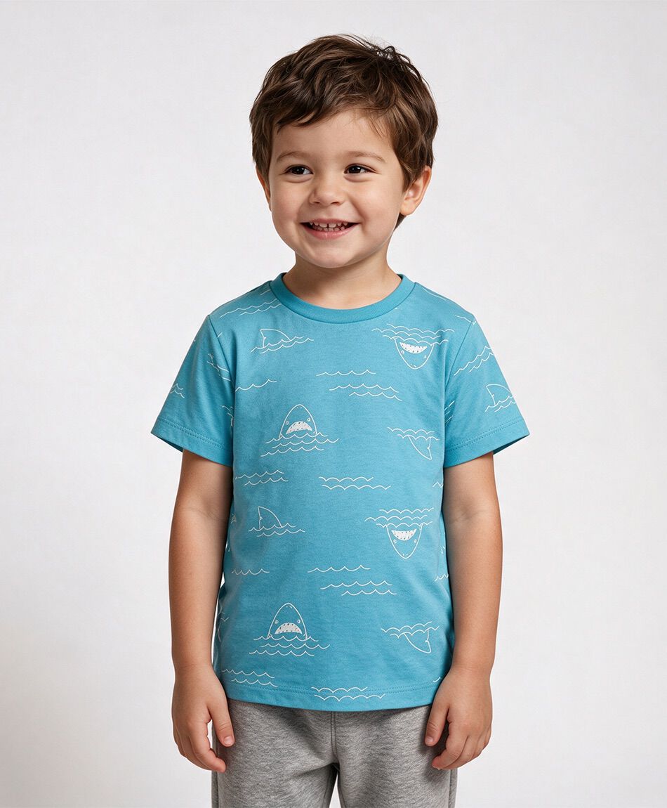 Polera beb&eacute; tiburones