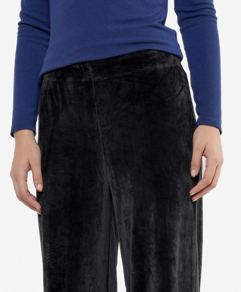 Pantal&oacute;n mujer corderoy negro