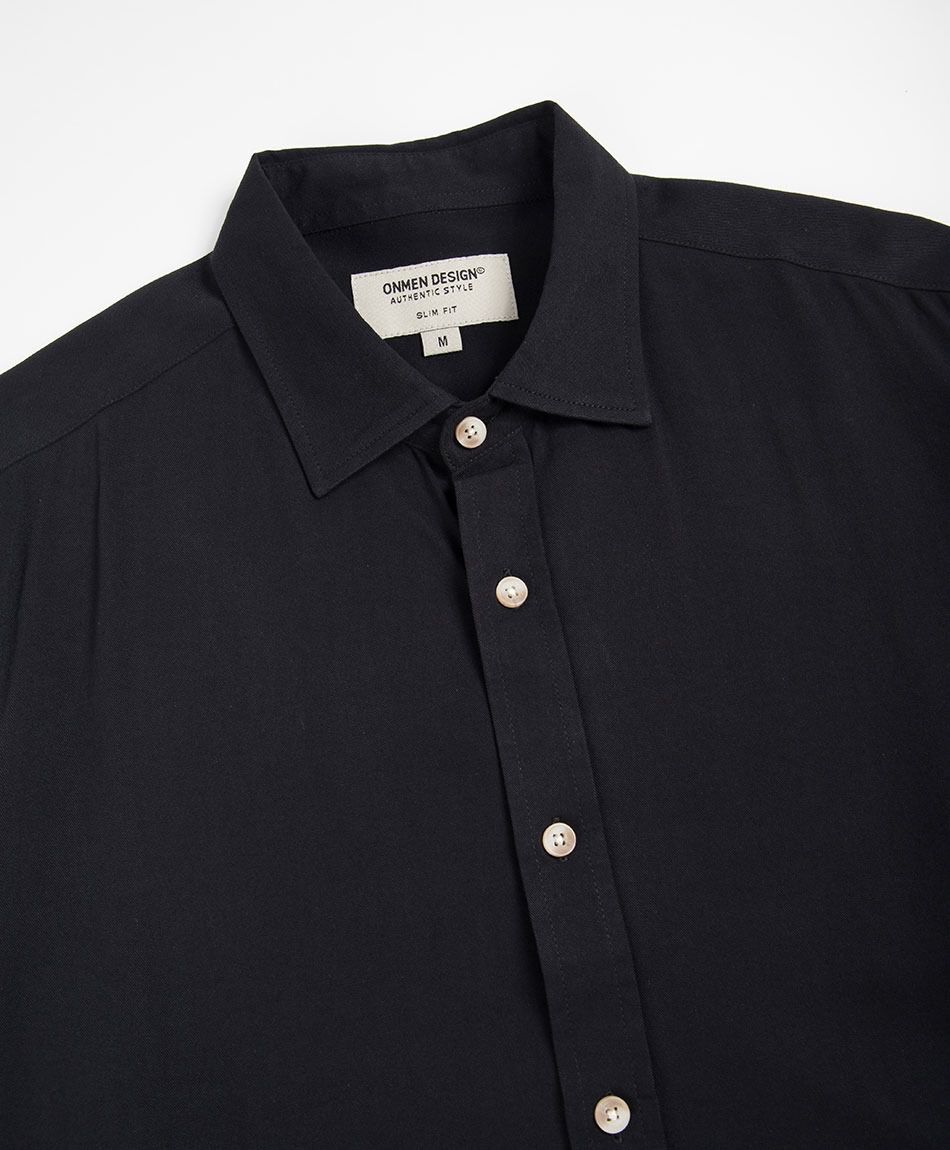 Camisa hombre botones lisa