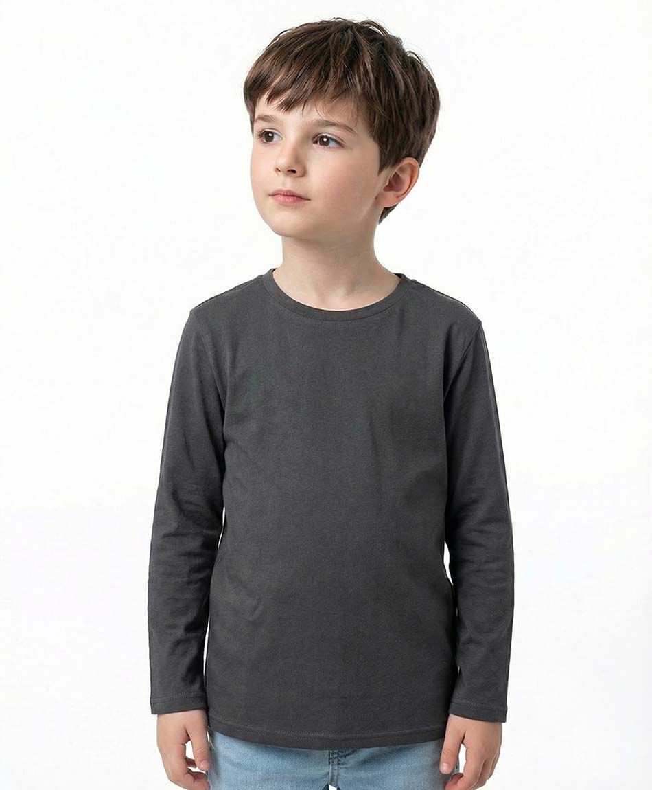 Polera ni&ntilde;o b&aacute;sica manga larga