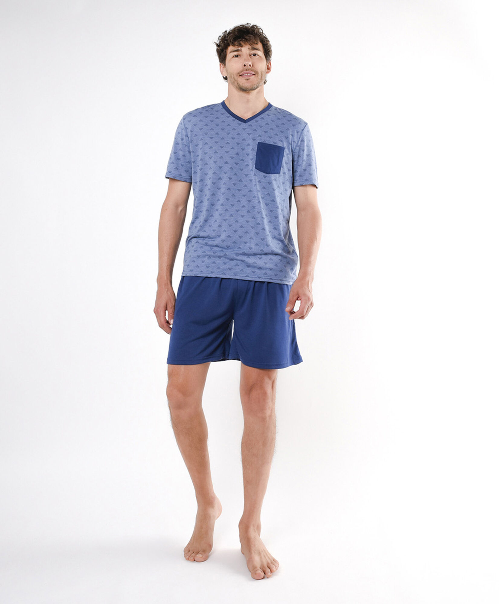 Pijama hombre bolsillo azul Pijama hombre bolsillo azul