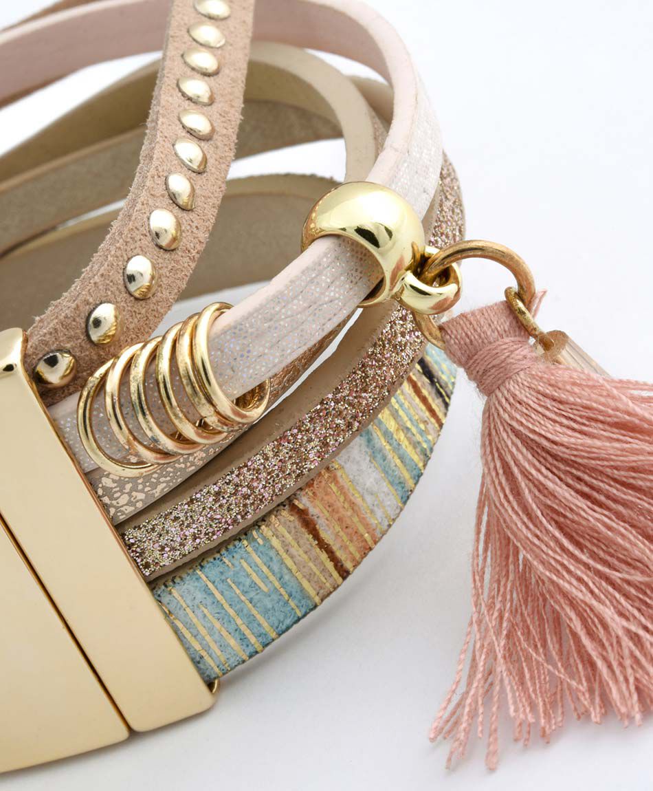 Pulsera cuero sint&eacute;tico 1 pieza