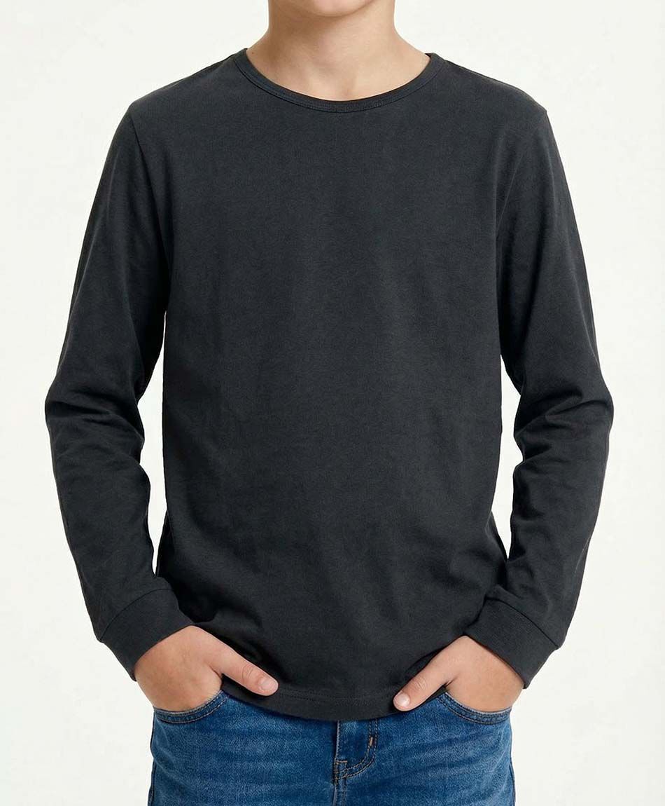 Camiseta infantil t&eacute;rmica negro