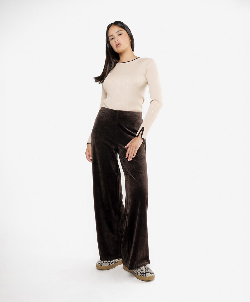 Pantal&oacute;n mujer ancho corderoy