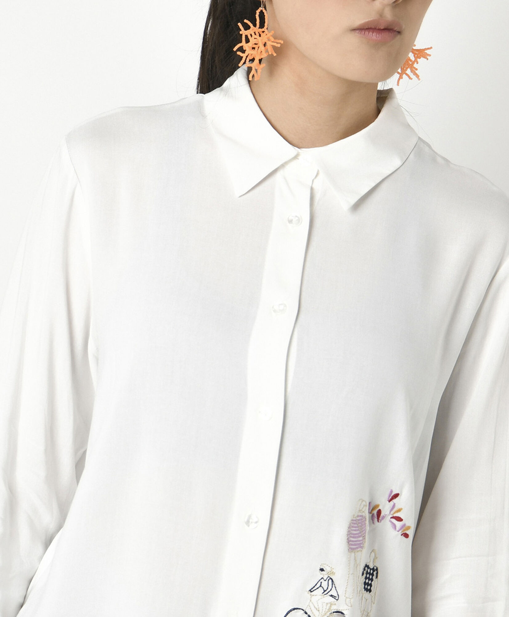 Blusa mujer oversize bicicletas bordada Blusa mujer oversize bicicletas bordada