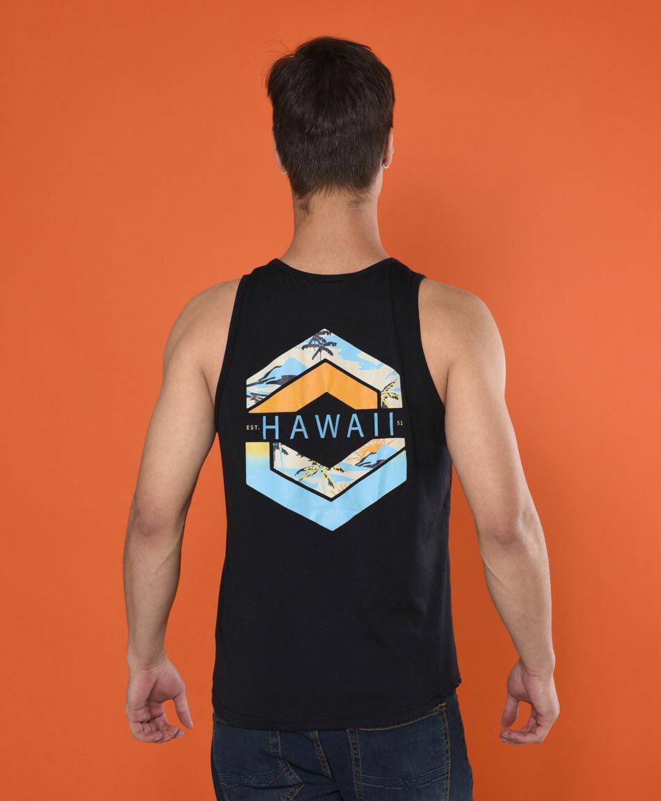 Polera sin mangas cuello redondo