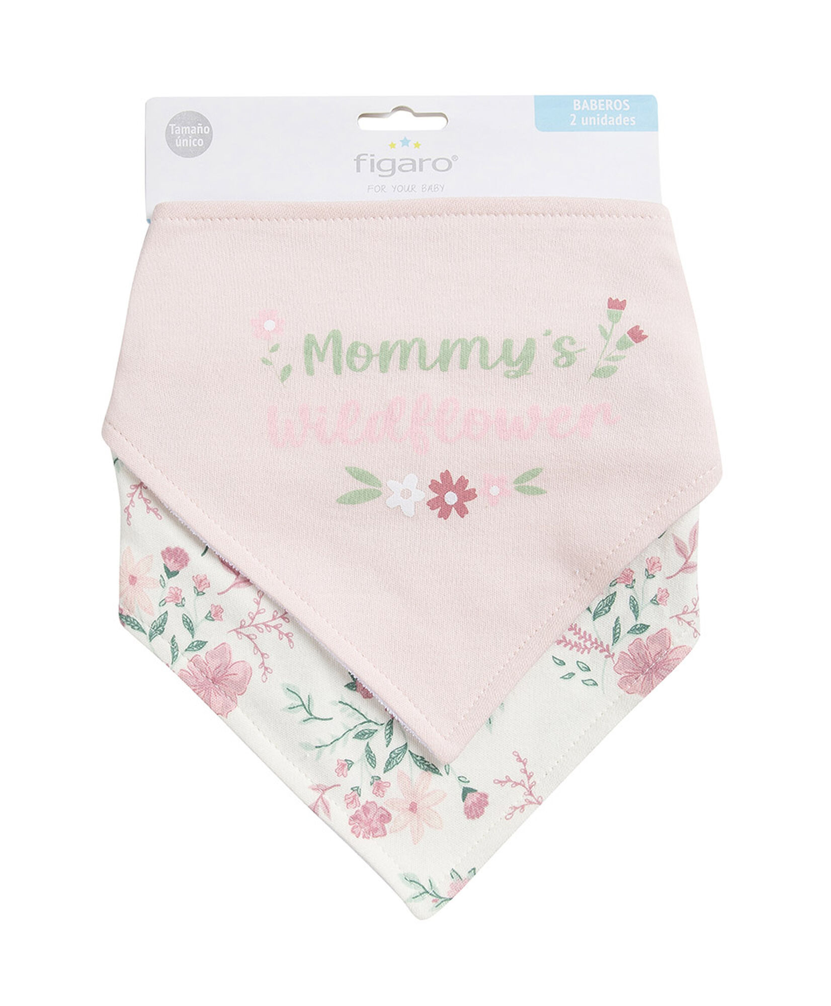 Pack 2 baberos bebé bandana rosados Pack 2 baberos bebé bandana rosados