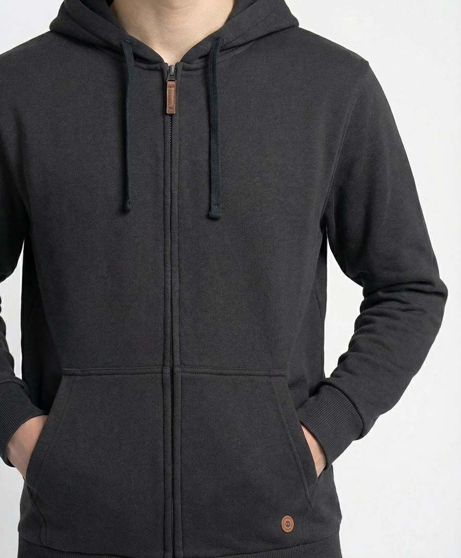 Poler&oacute;n escolar full zipper negro