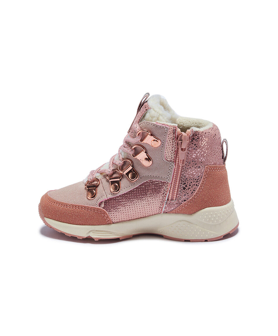 Bota ni&ntilde;a pink forrada