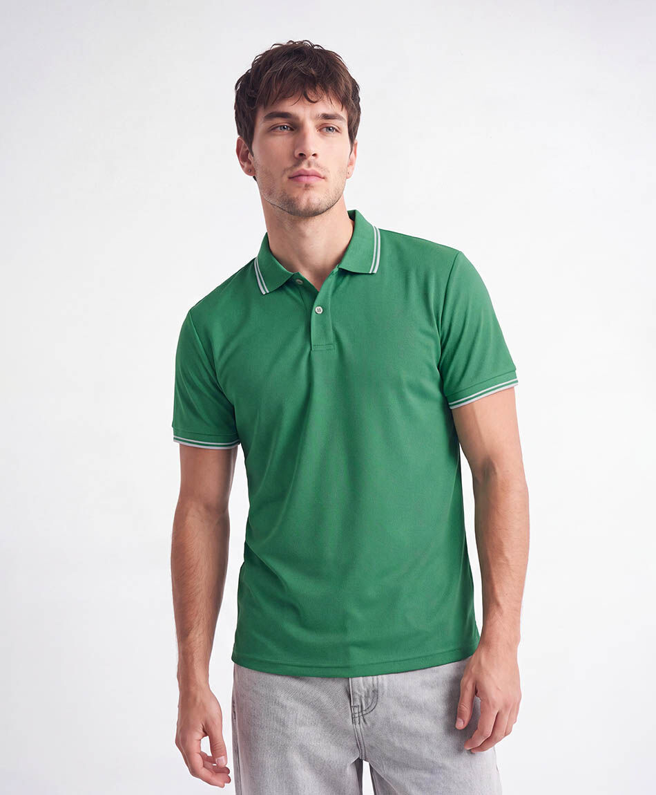 Polera hombre polo l&iacute;nea dry fit