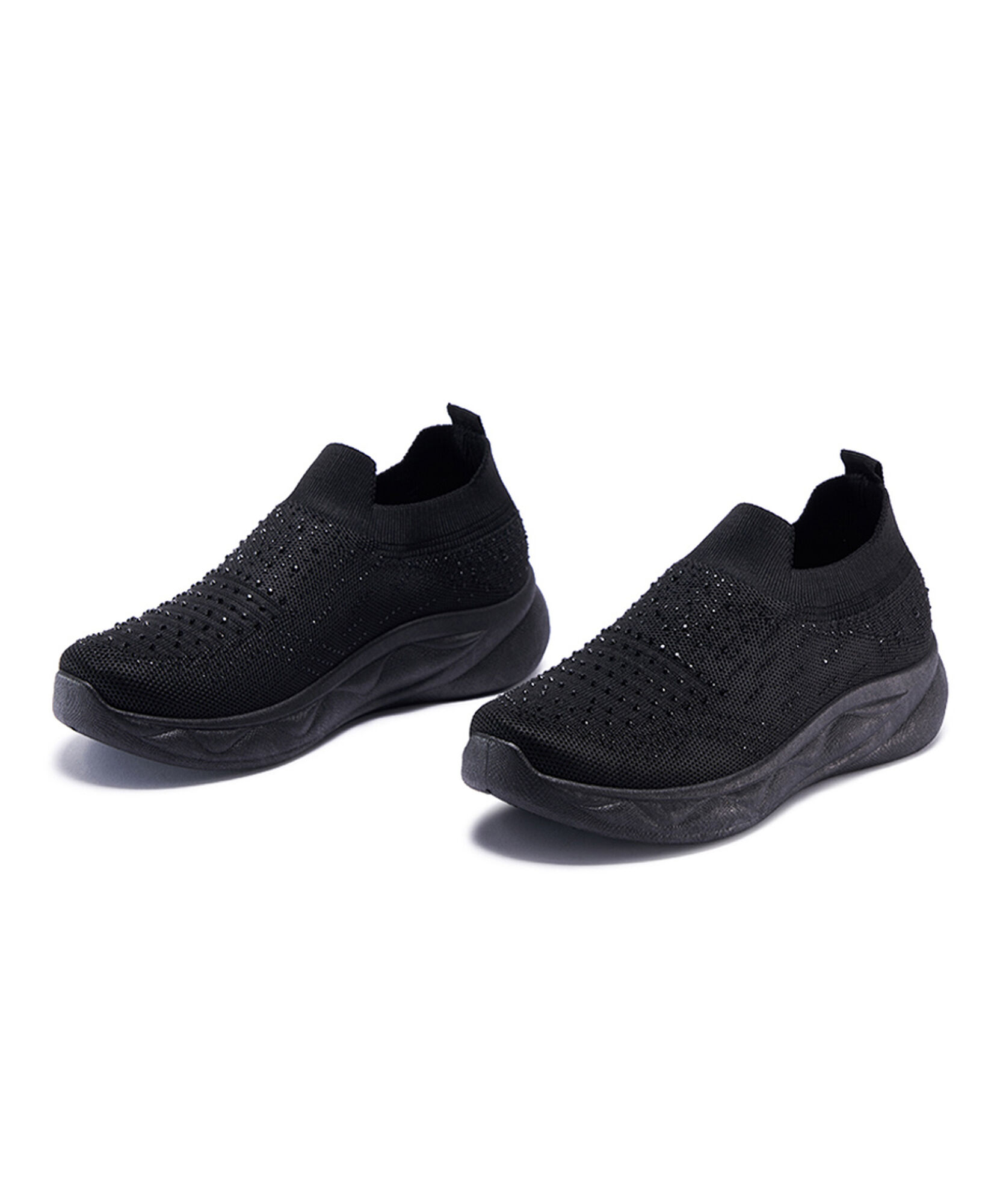 Zapatilla mujer slip on brillos negra Zapatilla mujer slip on brillos negra