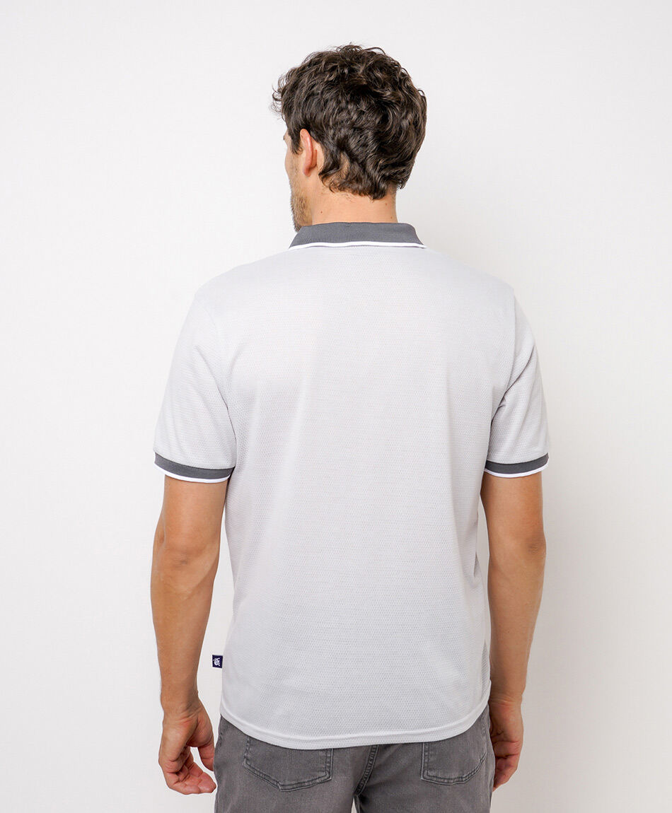 Polera hombre polo color cuello